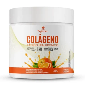 COLÁGENO + ÁCIDO HIALURÔNICO 300G - SABOR LARANJA